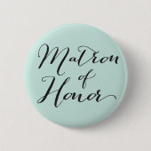 Matron of Honor Script Wedding Bridal Party Button (Voorkant)