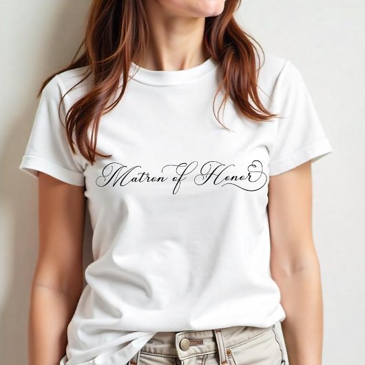 Matron of Honor Shirt - Elegant Wedding Party T-sh