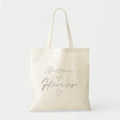 Matron of Honor - Silver faux foil canvas tas (Voorkant)