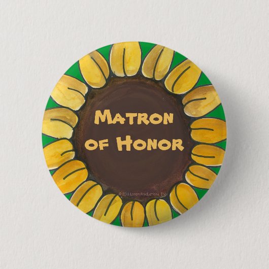 Matron of Honor Sunflower Button (Voorkant)