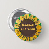 Matron of Honor Sunflower Button (Voorkant /achterkant)