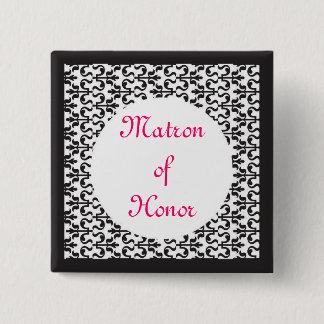 Matron of Honor Vierkante Button 5,1 Cm