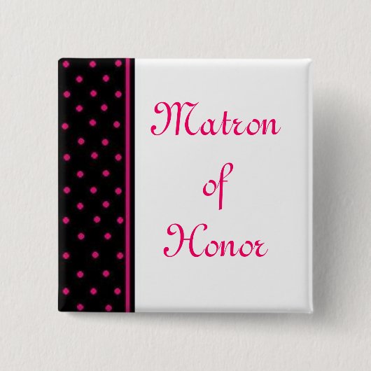 Matron of Honor Vierkante Button 5,1 Cm (Voorkant)