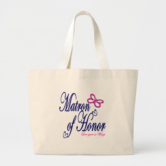Matron of Honor / Vlinder Grote Tote Bag (Voorkant)