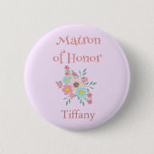 Matron of Honor Vrijgezellenfeest Ronde Button 5,7 Cm (Voorkant)