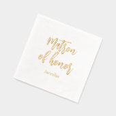 Matron of Honor Yellow White Gold Wedding Folie Servetten (Links)
