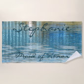 Matron of Maid of Honor Abstract Beach Towel Strandlaken (Voorkant)