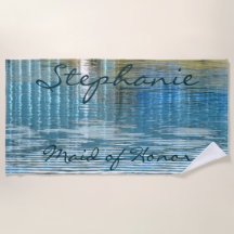 Matron of Maid of Honor Abstract Beach Towel