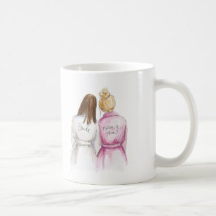 Matron van Honor Gift Brunette Bride Blonde Matron Koffiemok
