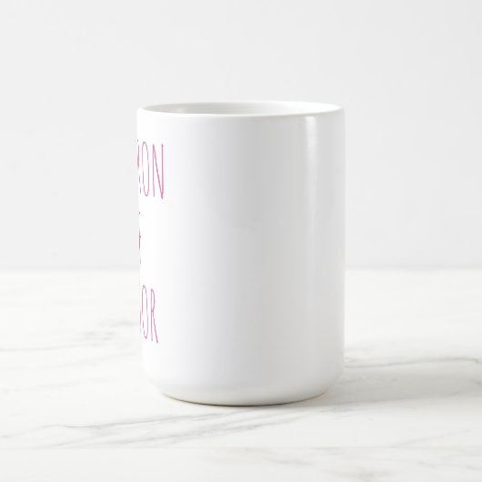 Matron van Honor Pink Font Coffee Mok Wedding Part (Center)