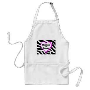 Matron van Honor Zebra Stripes Standaard Schort