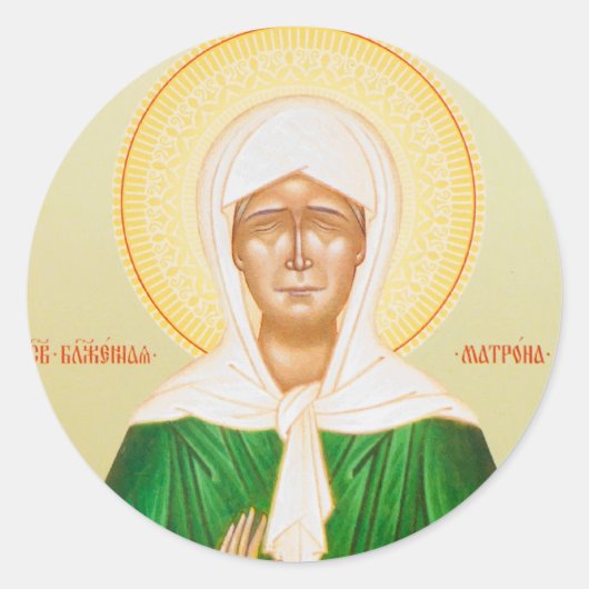 Matrona Ronde Sticker (Voorkant)