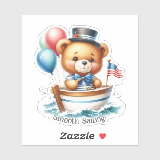 Matroos Teddybeer Sticker (Vel)