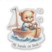 Matroos Teddybeer Sticker (Voorkant)