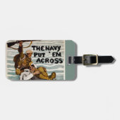 matroos wading terwijl hij een soldaat op zijn sch bagagelabel (Voorkant horizontaal)