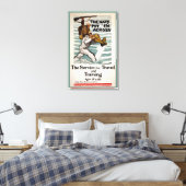 matroos wading terwijl hij een soldaat op zijn sch canvas afdruk (Insitu (Slaapkamer))