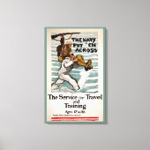 matroos wading terwijl hij een soldaat op zijn sch canvas afdruk (Voorkant)