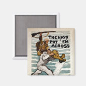 matroos wading terwijl hij een soldaat op zijn sch magneet (Voorkant / Achterkant)