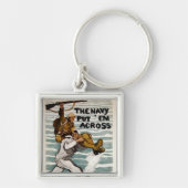 matroos wading terwijl hij een soldaat op zijn sch sleutelhanger (Voorkant)