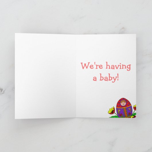 Matroshka Baby Aankondiging (Binnen)