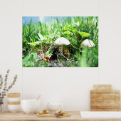 Matroshka in een paddenstoeltje poster (Keuken)