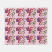 Matroshka Nesting Dolls Oekraïense volkskunst Fleece Deken (Voorkant (Horizontaal))