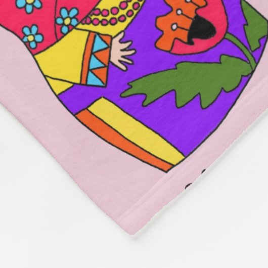 Matroshka Nesting Dolls Oekraïense volkskunst Fleece Deken (Hoek)