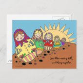 Matroshka Nesting Dolls Ukraine Folk Art Briefkaart (Voorkant / Achterkant)