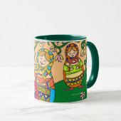 Matroshka Ukraine Folk Art Mok (Voorkant rechts)