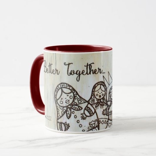 Matroshka Ukraine Nesting Dolls Mok (Voorkant links)