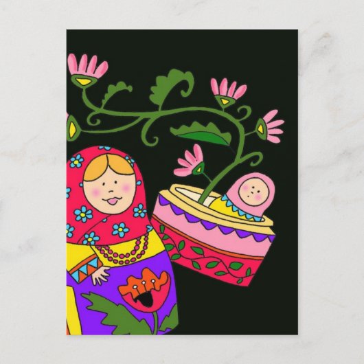 Matroshka's Baby Briefkaart (Voorkant)