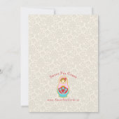 Matroyshka Russian Nesting Dolls Shower Kaart (Achterkant)