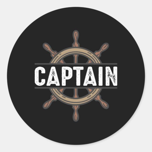 matrozen kapitein of eerste stuurman ronde sticker (Voorkant)
