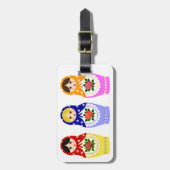 Matryoschka bagagelabel poppen (Voorkant verticaal)