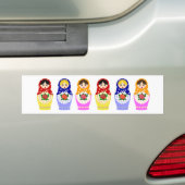 Matryoschka Dols Bumpersticker (Op auto)