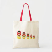 Matryoschka poppen rood tote bag (Voorkant)