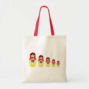 Matryoschka poppen rood tote bag