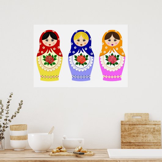 Matryoschka poster poppen (Keuken)