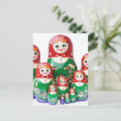 Matryoshka т ё ш (Russische а) Briefkaart (Staand voorkant)