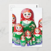 Matryoshka т ё ш (Russische а) Briefkaart (Voorkant / Achterkant)