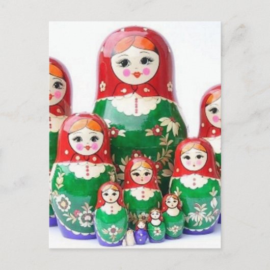 Matryoshka т ё ш (Russische а) Briefkaart (Voorkant)