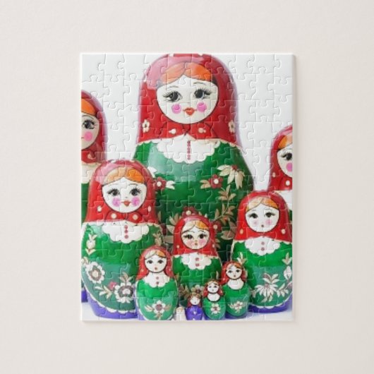 Matryoshka т ё ш (Russische а) Legpuzzel (Verticaal)