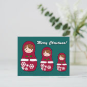 Matryoshka Christmas Briefkaart (Staand voorkant)