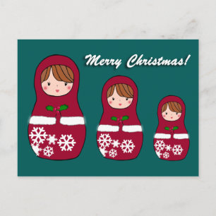 Matryoshka Christmas Briefkaart