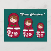 Matryoshka Christmas Briefkaart (Voorkant)