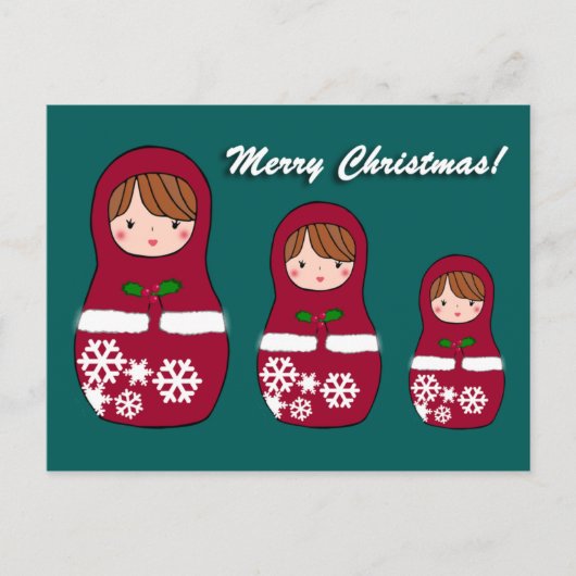 Matryoshka Christmas Briefkaart (Voorkant)