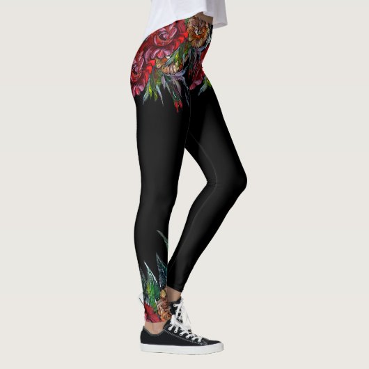MATRYOSHKA COLLECTIE vivid florvormig patroon Leggings (Rechts)