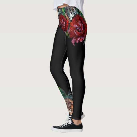MATRYOSHKA COLLECTIE vivid florvormig patroon Leggings (Links)