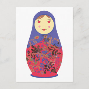 Matryoshka Doll 2 ~ Russisch / Babushka Nesting Briefkaart