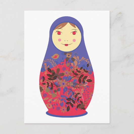 Matryoshka Doll 2 ~ Russisch / Babushka Nesting Briefkaart (Voorkant)